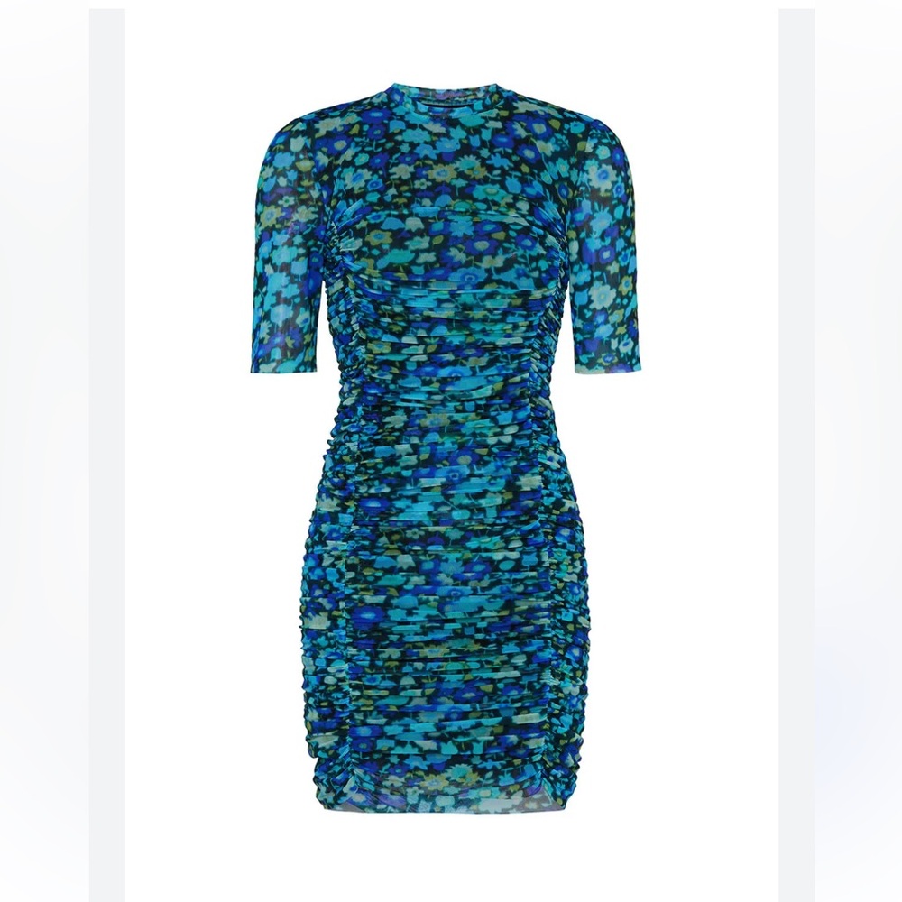 Ganni Printed Mesh Dress Size M